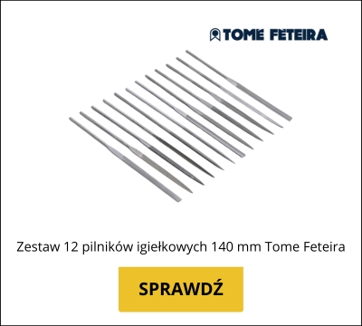 Zestaw 12 pilników igiełkowych 140 mm Tome Feteira